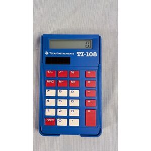 Texas Instruments TI-108 Elementary School Calculator - Blue